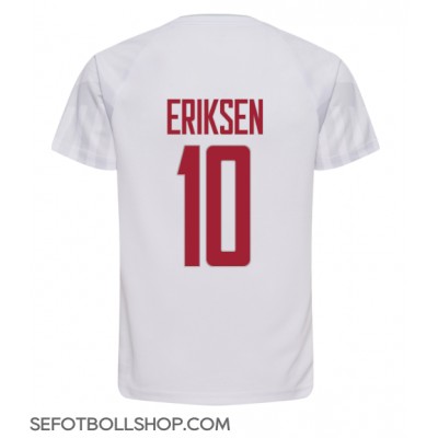 Billiga Danmark Christian Eriksen #10 Borta fotbollskläder VM 2022 Kortärmad